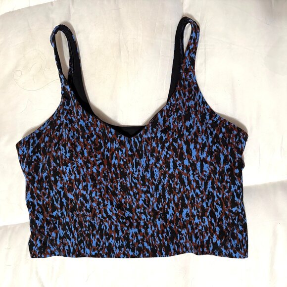 Like New Lululemon Align Tank Top Camo Blue Nile Built-In Bra Yoga Activewear 12 - Picture 2 of 10